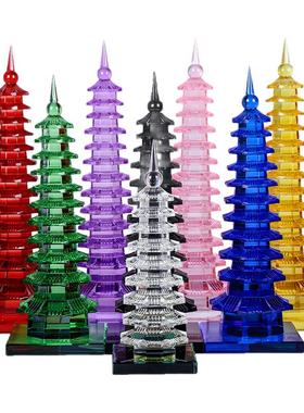 水晶文昌塔摆件9九13十三层学生