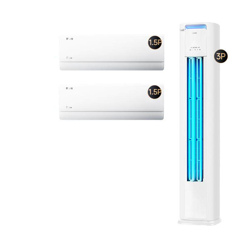 美的酷省电空调套装组合新品两室一厅家用一级变频立式客厅柜挂机