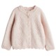 HM童装 1318235 内搭波浪边可爱毛衣开衫 女婴针织衫 冬季