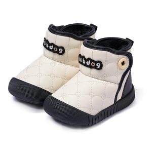 巴布豆宝宝雪地靴婴儿学步鞋冬季新款靴子大棉鞋男童童鞋儿童鞋子