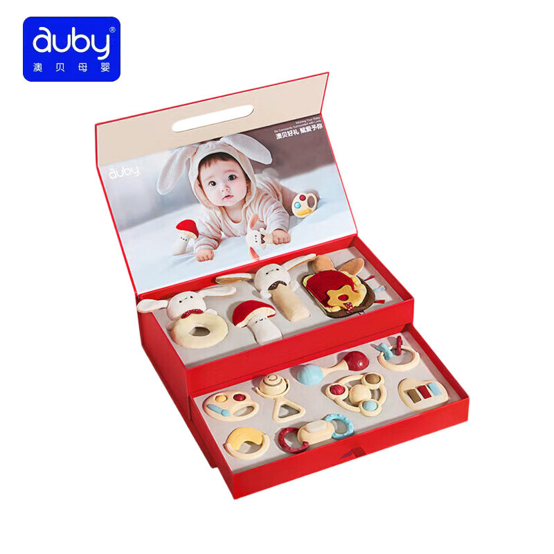 澳贝新生儿礼物婴儿见面礼满月高档礼盒宝宝牙胶摇铃儿童玩具