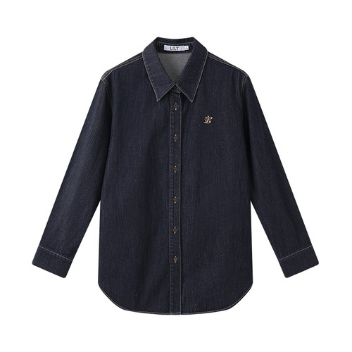 LILY通勤莱赛尔撞色牛仔复古外套