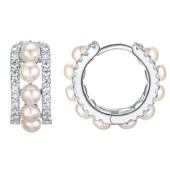 APM Monaco双圈镶嵌珍珠小耳环耳钉女轻奢小众生日礼物