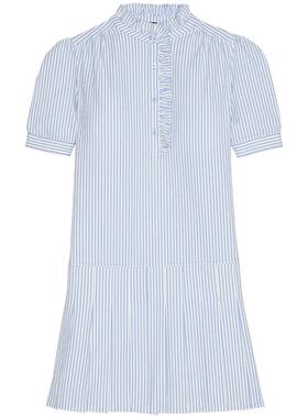 【3期免息】【新年礼物】kate spade ks 泡泡纱荷叶边领口连衣裙