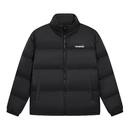 黑色上衣立领防风保暖棉服情侣运动外套女款 特步羽绒服男冬季 新款