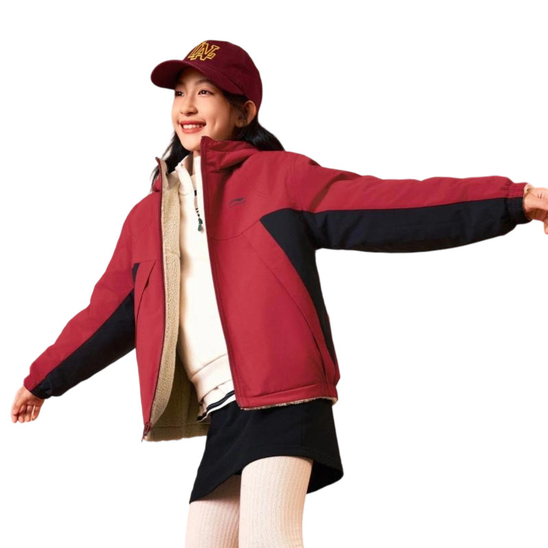 李宁26年马年新年款儿童红色保暖外套学生男大童女童过年红款衣服,童装/婴儿装/亲子装,风衣,淘宝优惠券,粉丝福利购,淘宝优惠卷
