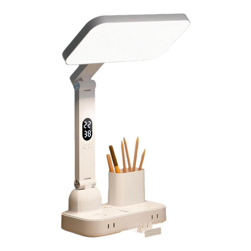 德国台灯护眼学习专用学生AA级阅读防近视床头带USB插座台灯一体