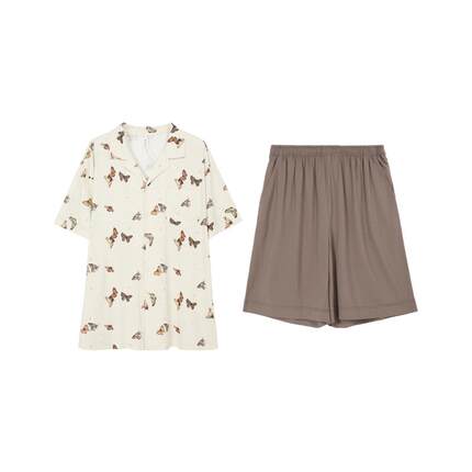 【5折福利】安之伴清仓情侣睡衣女夏季可外穿套装大码家居服春秋