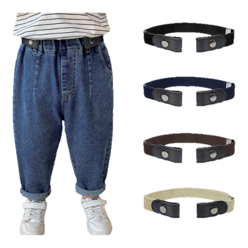 新款儿童腰带男女童橡皮筋皮带学生小孩宝宝收腰裤带军训调节松紧