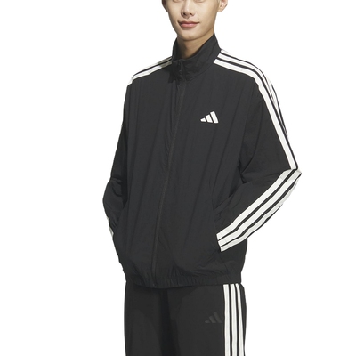 adidas阿迪达斯三条纹早春薄外套男TRACK TOP简约梭织夹克 KR2520