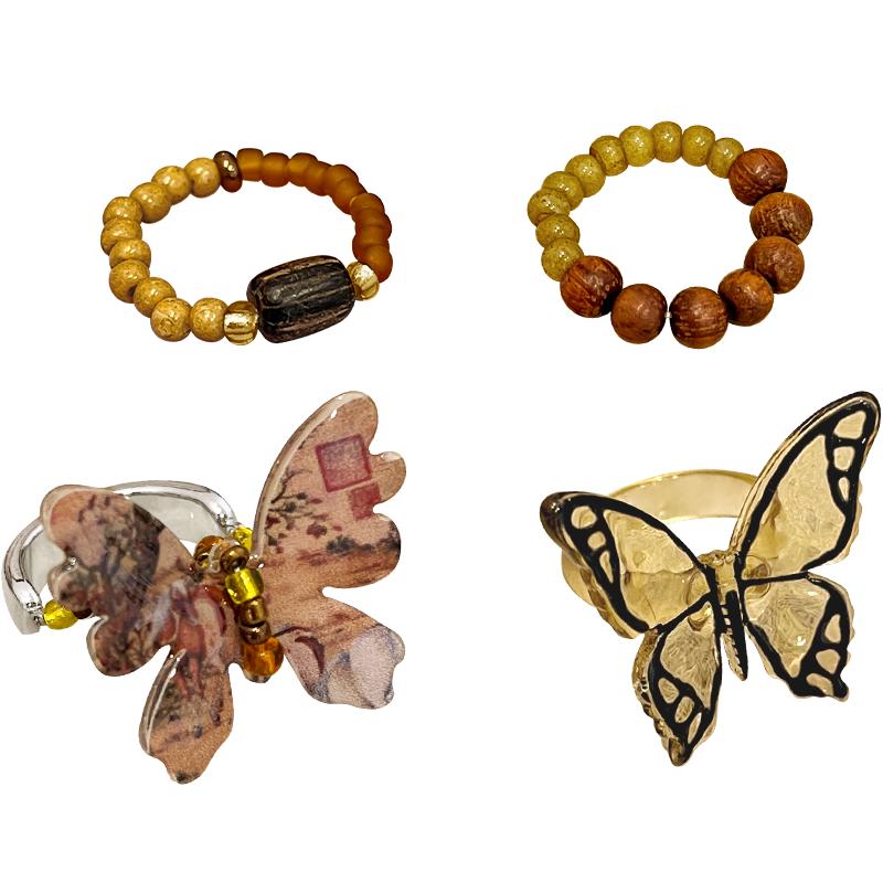 新中式国风书法设计感戒指