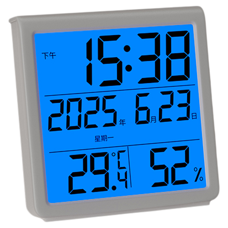 电子温湿度计室内高精度精准空气温度计卧室婴儿房带时间闹钟