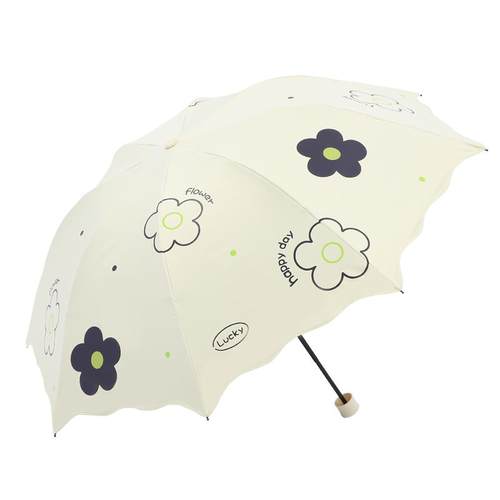 天堂伞烫金印花黑胶防晒遮阳伞