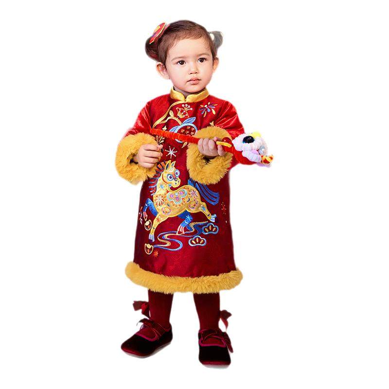 年衣童装婴童旗袍冬季新款宝宝男女童连衣裙中式新年满月周岁礼服,童装/婴儿装/亲子装,连衣裙,淘宝优惠券,粉丝福利购,淘宝优惠卷