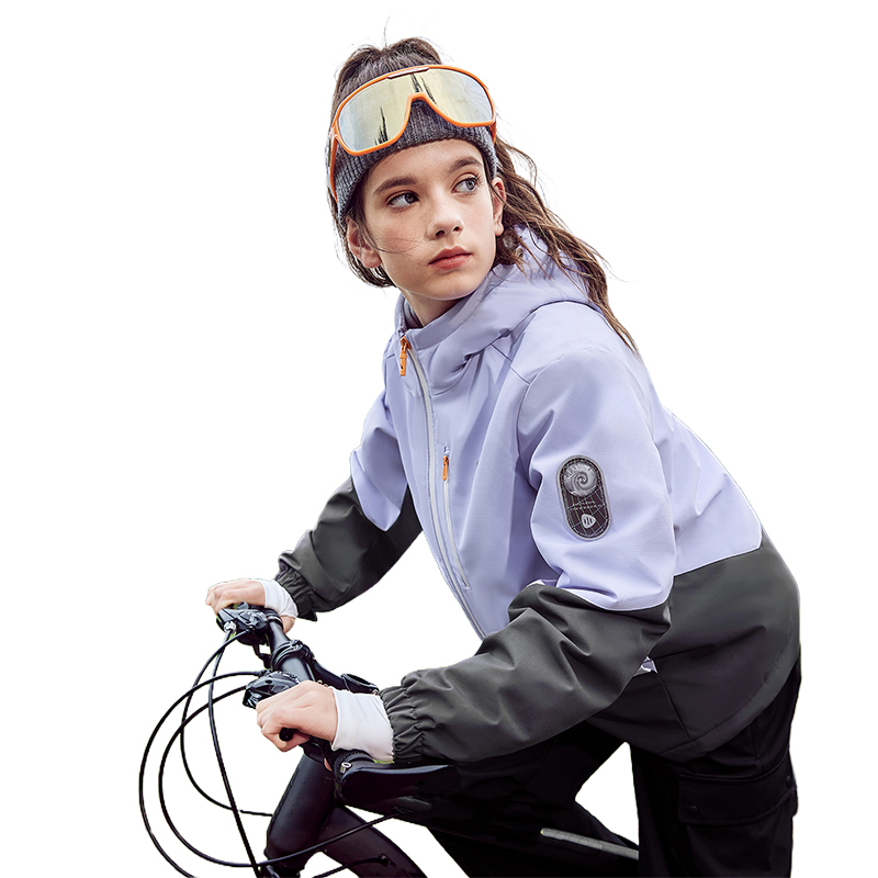 水孩儿儿童外套加绒拒水防油风衣