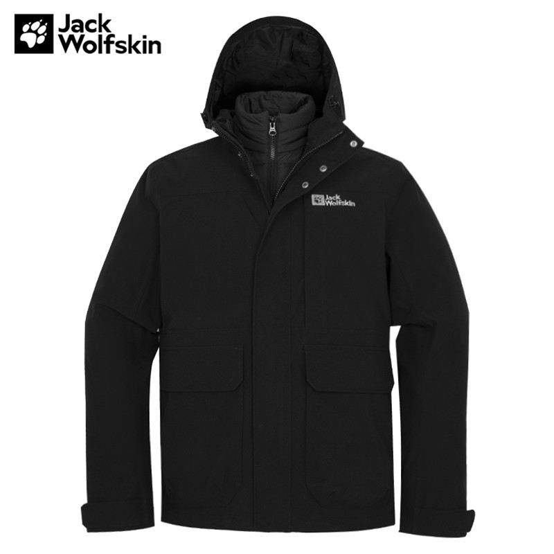 冲锋衣狼爪保暖鹅绒男