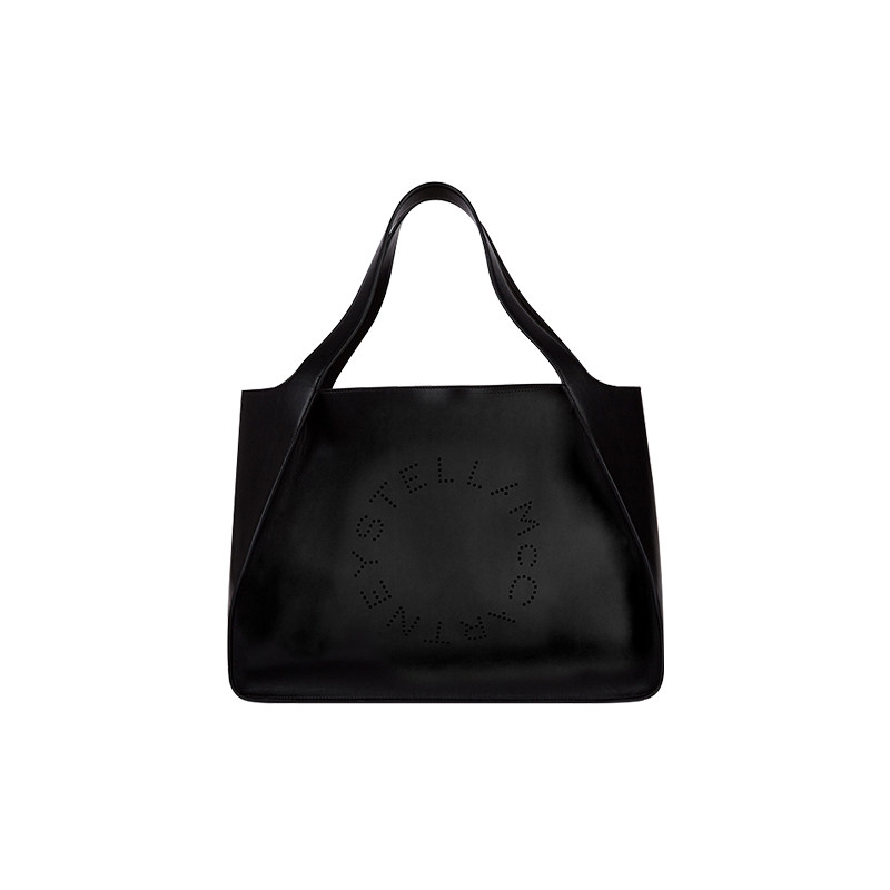 [新年礼物]LOGO  Stella McCartney黑色字母印花手提袋中号托特包,箱包皮具/热销女包/男包,托特包,淘宝优惠券,粉丝福利购,淘宝优惠卷