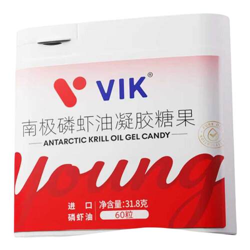 逢时VIK南极磷虾油Omega-3 EPA DHA上班族中老年健康营养磷虾油