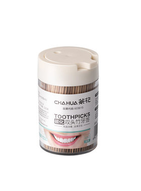 CHAHUA茶花牙签碳化家用食品级