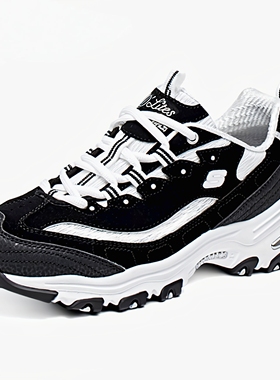 斯凯奇女鞋冬季新款老爹鞋官方正品休闲鞋厚底熊猫鞋子女款运动鞋