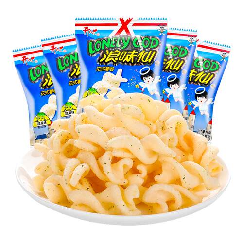 旺旺开心浪味仙散称小包蔬菜味花式薯卷膨化休闲零食小吃儿童