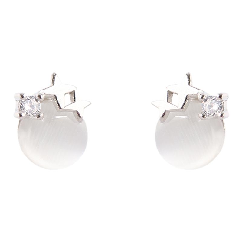 猫眼石蚊香盘耳夹无耳洞