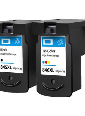 适用佳能ts3380打印机墨盒845黑色846彩色mg2580s 2880s 2400 3080 3180 MX498 TR4580 3480打印机连供可加墨