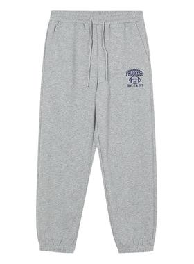 美特斯邦威束脚卫裤男士秋季新款百搭运动保暖长裤针织哈伦裤下装