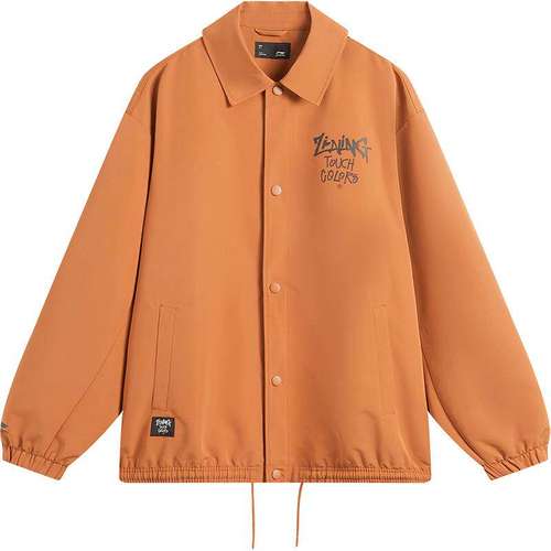 李宁宽松翻领男女同款情侣夹克