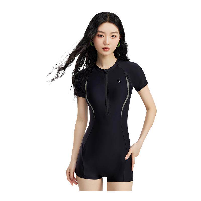 Keep泳衣女款连体平角2026新款专业训练游泳馆专用保守大码泳装备
