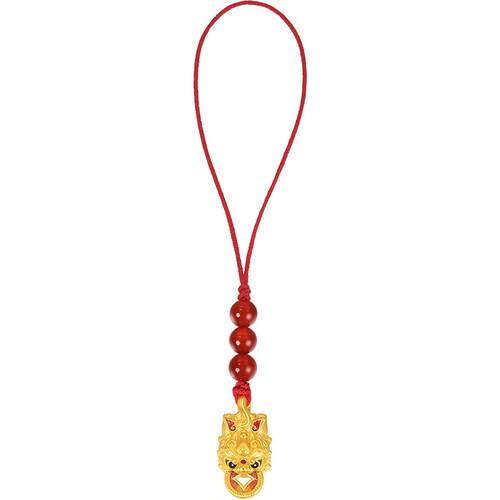 明牌珠宝黄金衔财貔貅工艺品 硬金收藏足金财运摆件圣诞礼AFP1186