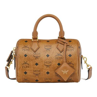 MCM ELLA 小号单肩波士顿包斜挎手提包保龄球包女包