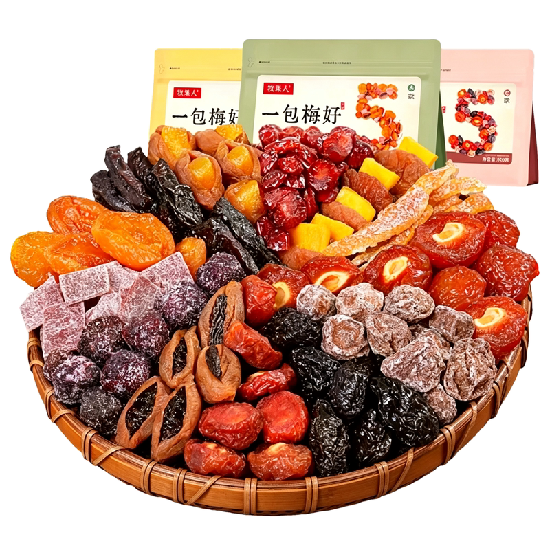 牧果人一包梅好组合款500g果脯蜜饯果干办公室休闲解馋小零食正品