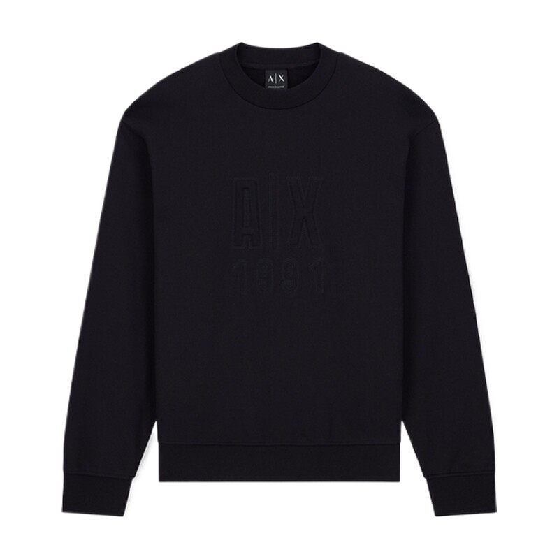 ARMANI EXCHANGE/阿玛尼秋冬新款男士圆领运动风宽松重磅套头卫衣