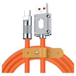 120W超级快充typec数据线6A适用于华为mate50荣耀小米手机p40pro充电线正品加粗极客线金属接口tc充66瓦充电