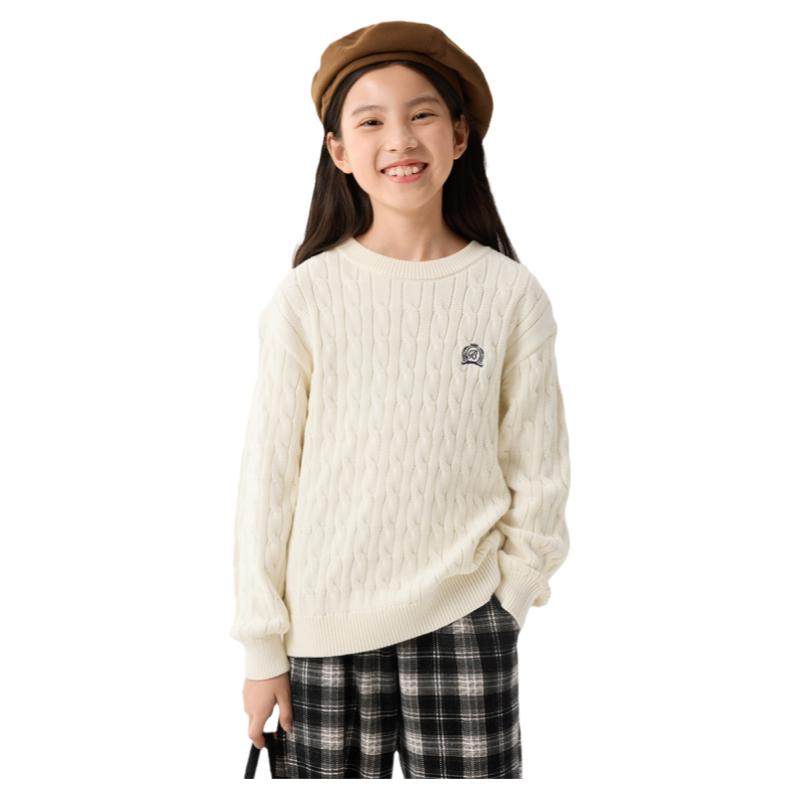 巴拉巴拉女童纯棉毛衣中大童圆领针织衫儿童时尚毛衫秋装新款童装,童装/婴儿装/亲子装,毛衣/针织衫,淘宝优惠券,粉丝福利购,淘宝优惠卷