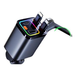 2026新款120W超级快充车载充电器适用华为小米苹果点烟器转换插头
