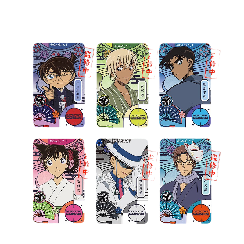漫库正版名侦探柯南光影碎片系列镭射方徽章柯南/怪盗基德周边
