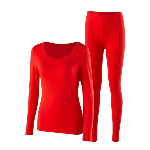 猫人本命年红色情侣保暖内衣套装