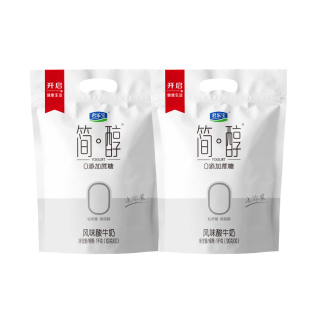 君乐宝简醇100g10袋原味0添加蔗糖酸奶低脂青柠味袋装 酸牛奶