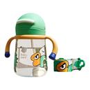 babycare小企鹅婴儿学饮杯宝宝喝奶吸管杯PPSU卡通儿童宽口径水杯