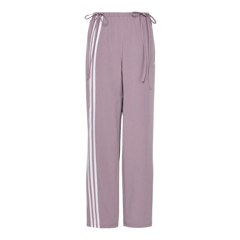 adidas阿迪达斯三叶草三条纹缎带运动裤2026夏女梭织长裤 