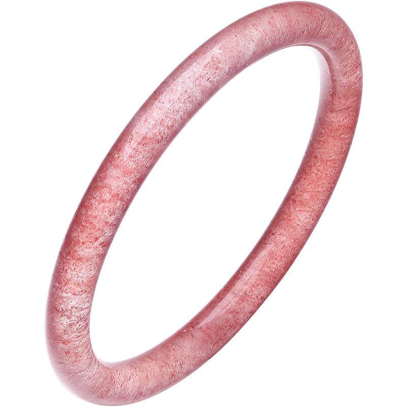 六桂福珠宝天然玉髓手镯草莓晶手镯冰种镯子粉镯情人节新年礼物,饰品/流行首饰/时尚饰品新,手镯,淘宝优惠券,粉丝福利购,淘宝优惠卷