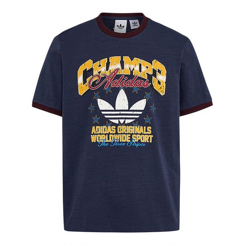 Adidas阿迪达斯三叶草男装2026夏季新款RINGER TEE运动T恤LE7356