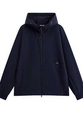 Kappa卡帕男装2026春季新款运动休闲连帽拉链针织外套K0G12MK41