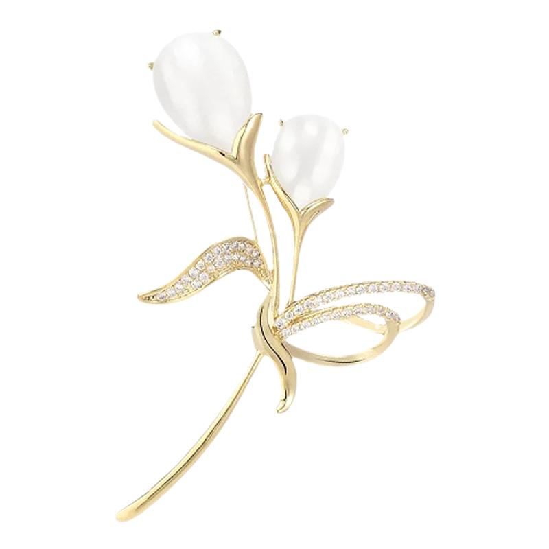郁金香花朵胸针女轻奢高端精致