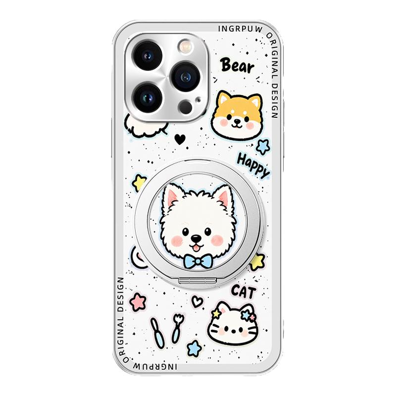 散热冰感适用苹果17pro手机壳新款华为mate80p西高地小米17全包vivoS60防摔磁吸支架OPPO卡通荣耀500女款可爱图片