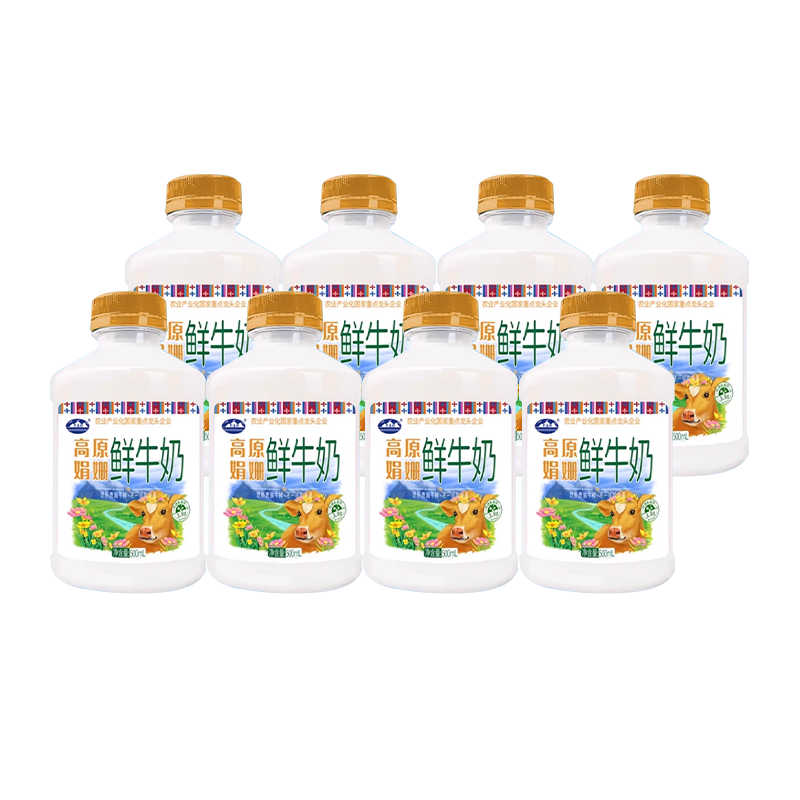 青海湖高原娟姗鲜牛奶500ml*8瓶