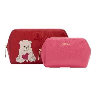 FURLA芙拉CAMELIA牛皮中号女士化妆包两件套装 早春新品