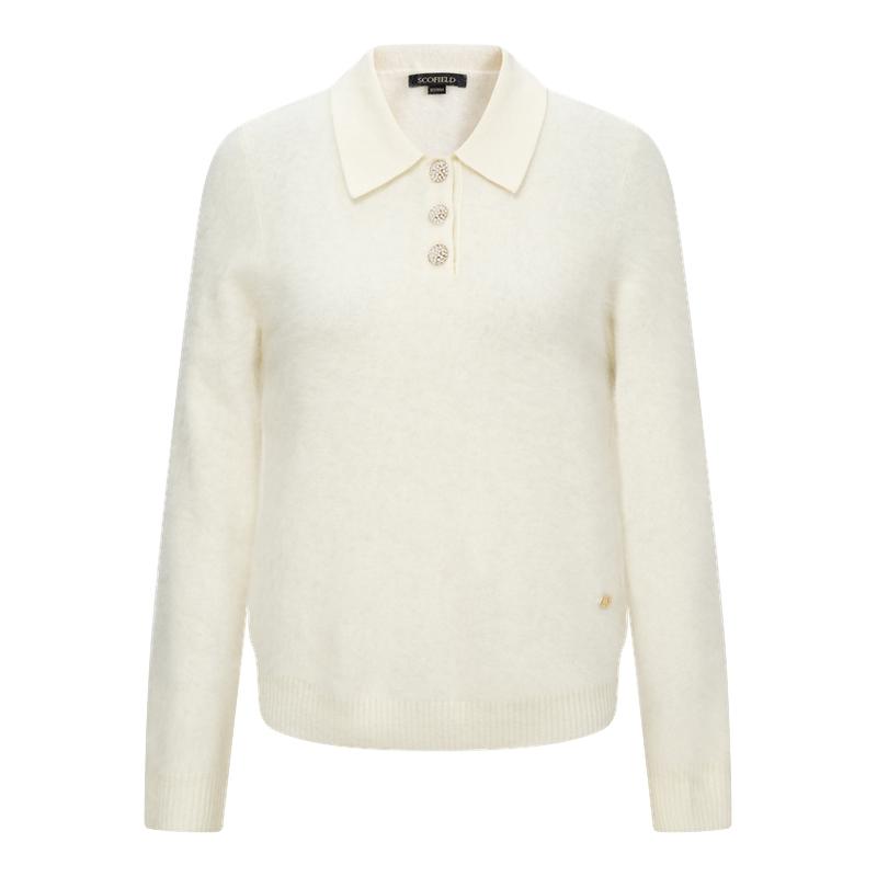 Scofield女装典雅Polo领针织衫